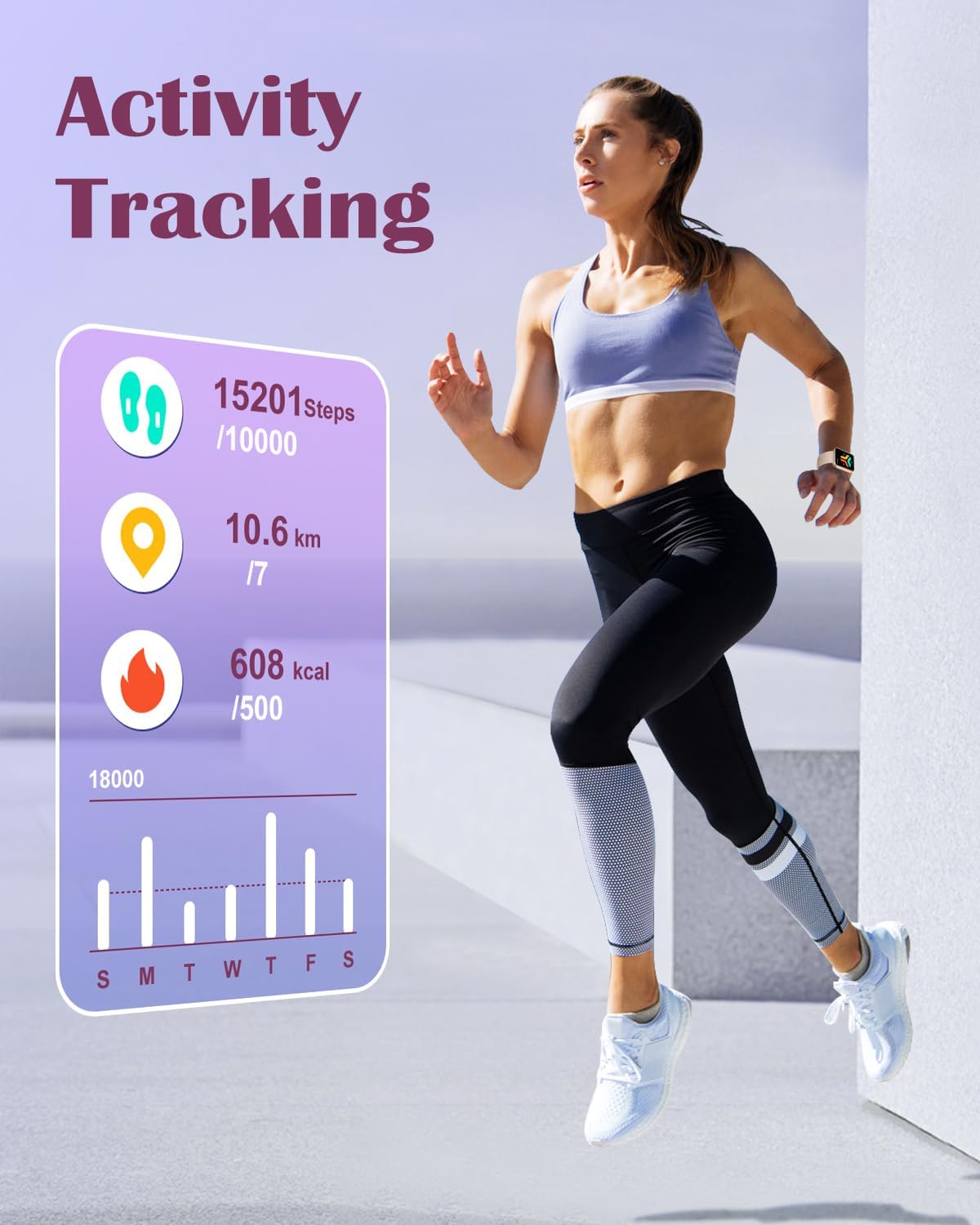 RUIMEN Smart Watches for Women Men (Answer/Make Calls) Compatible with iPhone/Android Phones, 1.85" HD Screen Fitness Tracker Heart Rate Monitor 100+ Sports Tracker Watch Waterproof (Pink) - Image 7