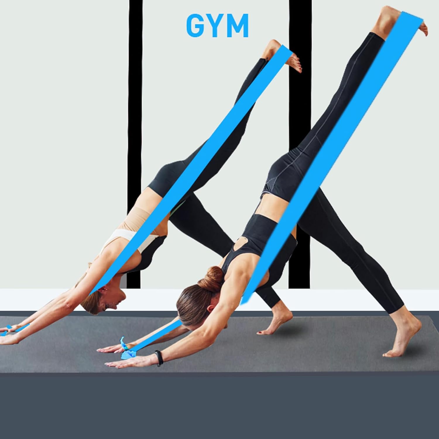 Resistance Bands,Professional Long Non-Latex Elastic Stretch Bands,Exercise Bands for Physical Therapy, Yoga, Pilates, Rehab, at-Home or The Gym Workouts, Strength Training - Image 9