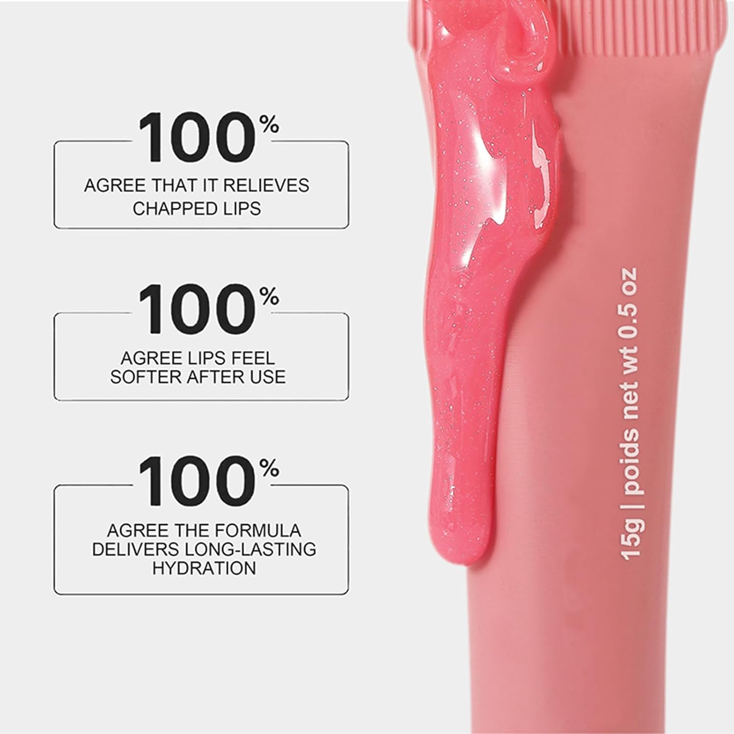 Tinted Lip Butter Balm 4 Colors Lip Butter Balm Set Long Lasting Hydrating Jelly Tint Lip Stain Natural Plumping Lip Gloss Lip Care Lip Mask for Soft & Smooth & Protect Dry Lip - Image 3
