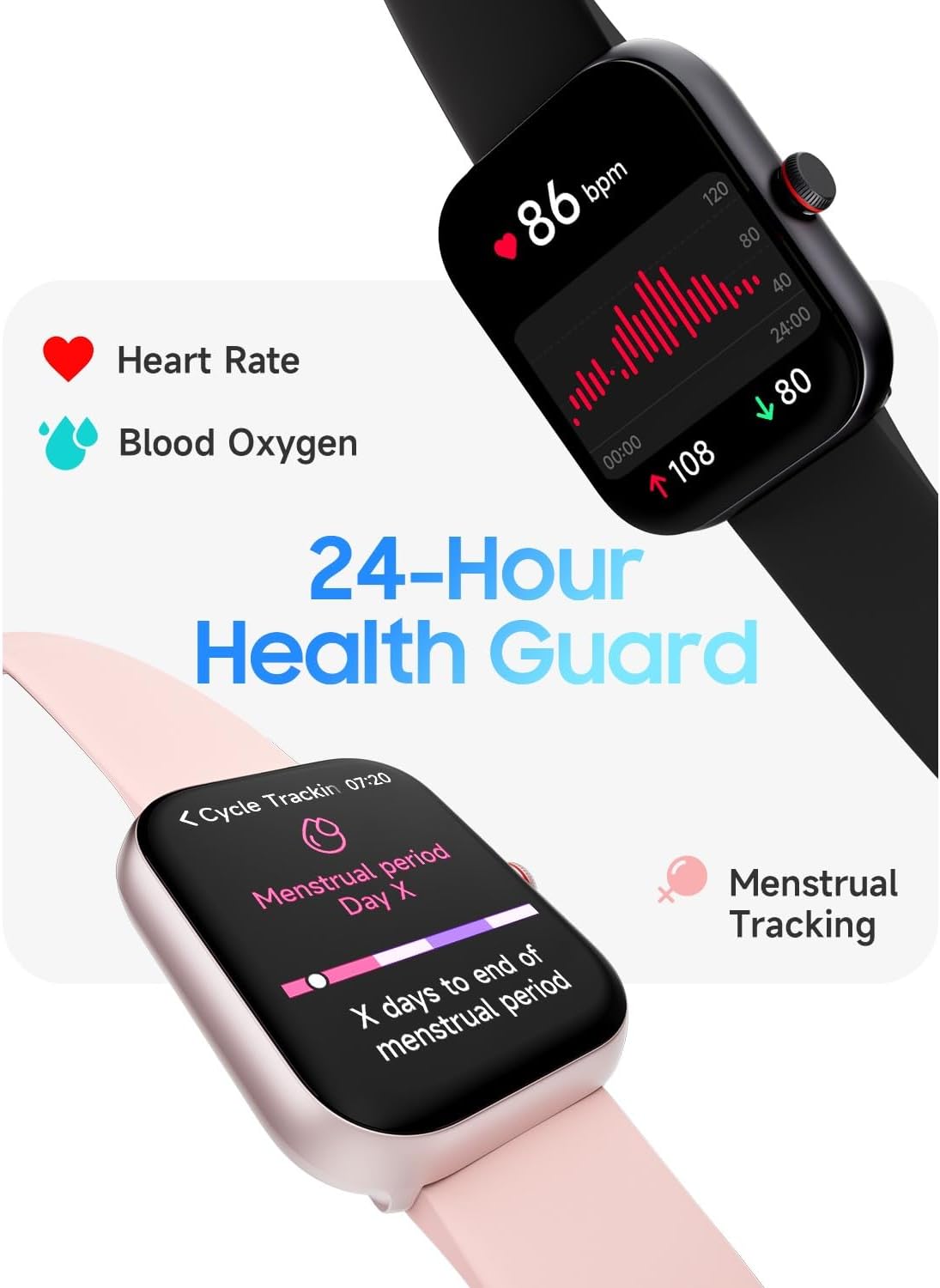 Smart Watch for Men Women, Alexa Built-in, Answer/Make Calls, 1.91" HD Screen Fitness Watch, IP68 Waterproof, 100 Sports, Heart Rate Monitor, Sleep Tracker, Smartwatch Compatible Android iOS - Image 4