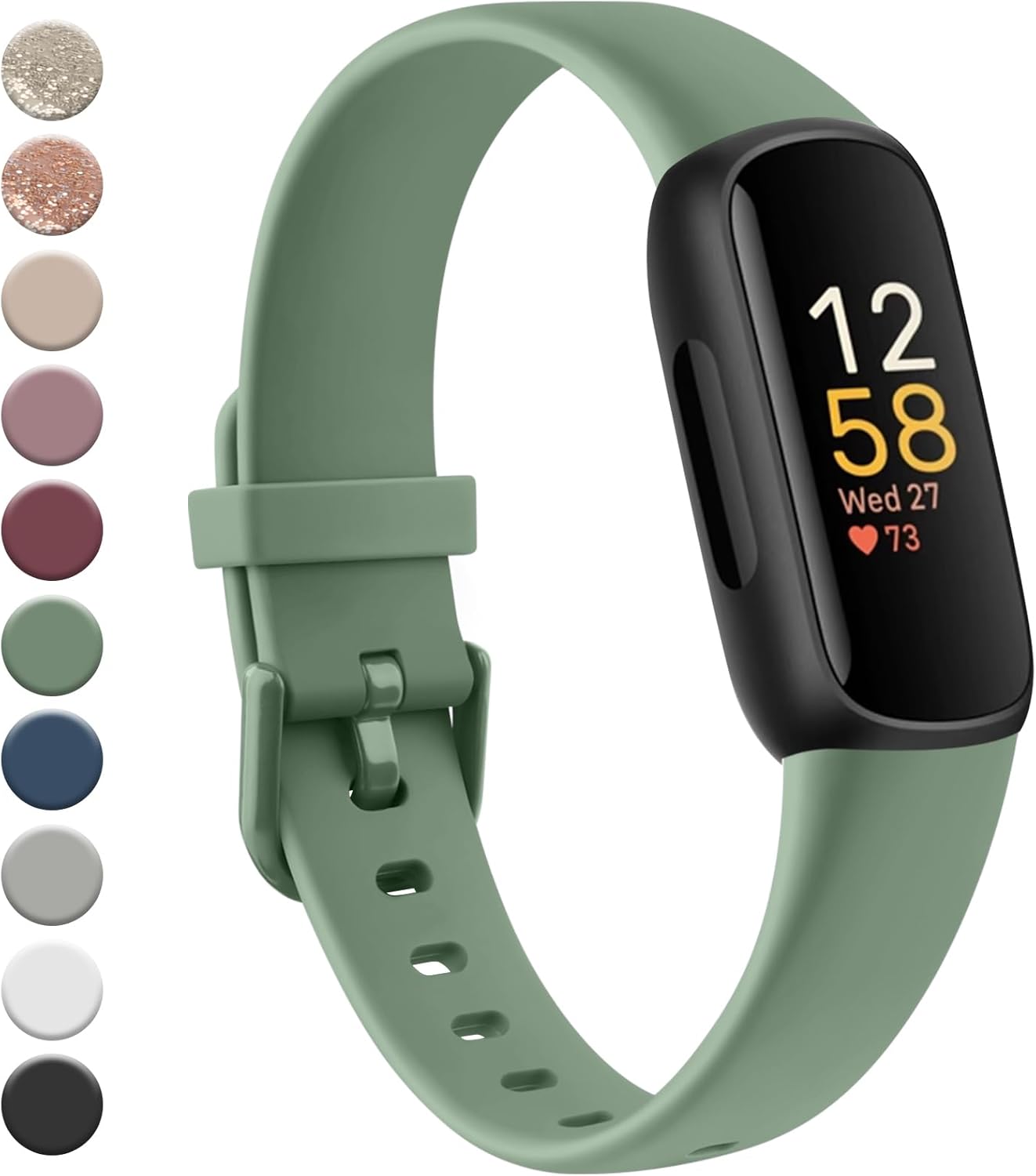 Meliya for Fitbit Inspire 3 Bands Women Men, Soft Silicone Adjustable Wristband Replacement Sport Straps Compatible with Fitbit Inspire 3 Fitness Tracker - Image 2