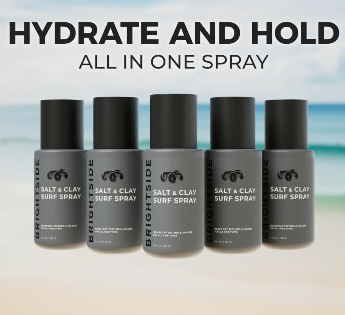 Salt & Clay Surf Spray - Hair Texturizing & Volumizing Spray - Travel Size TSA (3oz) - Sea Salt & Epsom Salt, Natural Clay Blend, Silica, & Green Tea - Beach Style For All Hair Types - Image 7