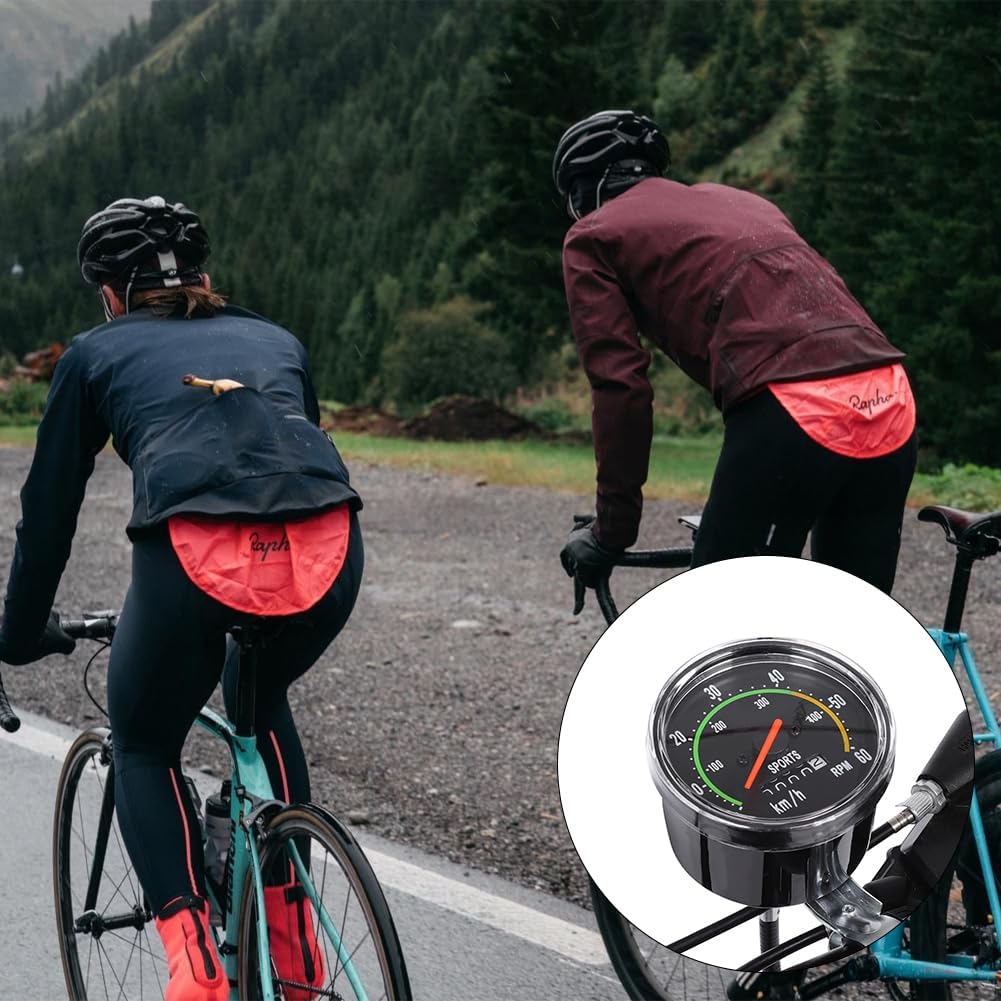 Bike Speedometer, Mechanical Analog Odometer Old School Style Bicycle Computer Code Table Aluminum Alloy Stopwatch Cyclocomputer Accessories for Outdoor Cycling Tricycle 26in 27.5in 28in 29in - Image 5