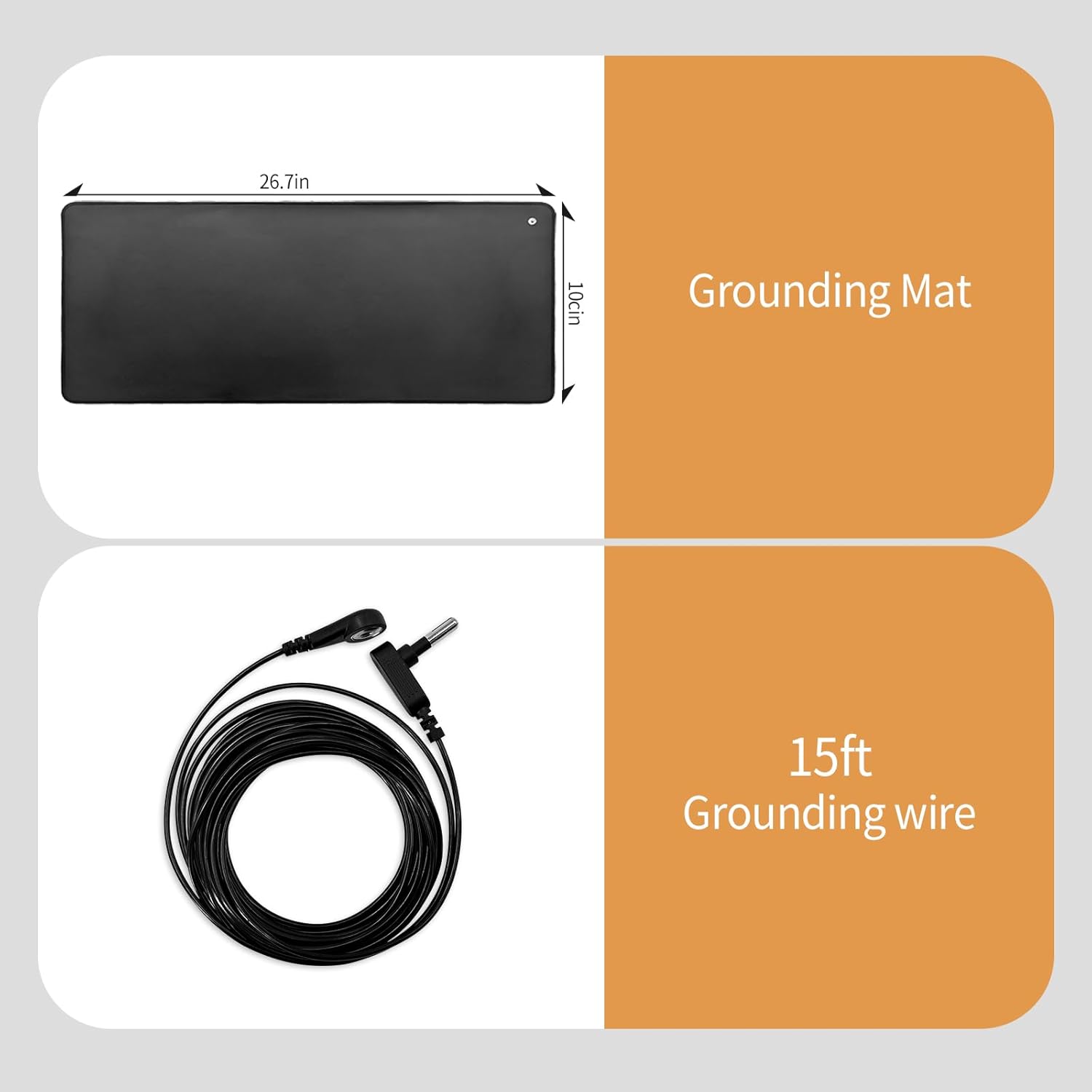Grounding Mat (26.7 x 10 Inch) with 15ft Grounding Cord, Ground Foot Mats, Computer Mat, Sleep Mat, Pet,Soft & Conductive - Image 3