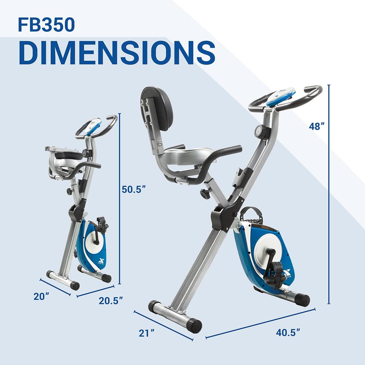 XTERRA Fitness Folding Exercise Bike, 225 LB Weight Capacity - Image 9