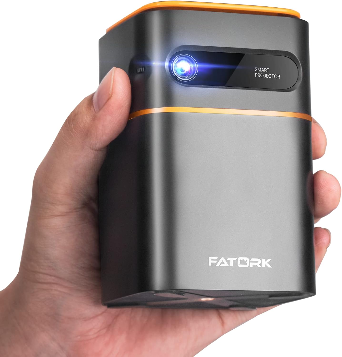 FATORK Mini Projector, 5G WiFi 6 Bluetooth Short Throw Projector, HD 1080P DLP Portable Projector with Rechargeable Battery, 1G Memory, Support Phone Laptop, Compatible with iOS/Android/HDMI/USB - Image 2