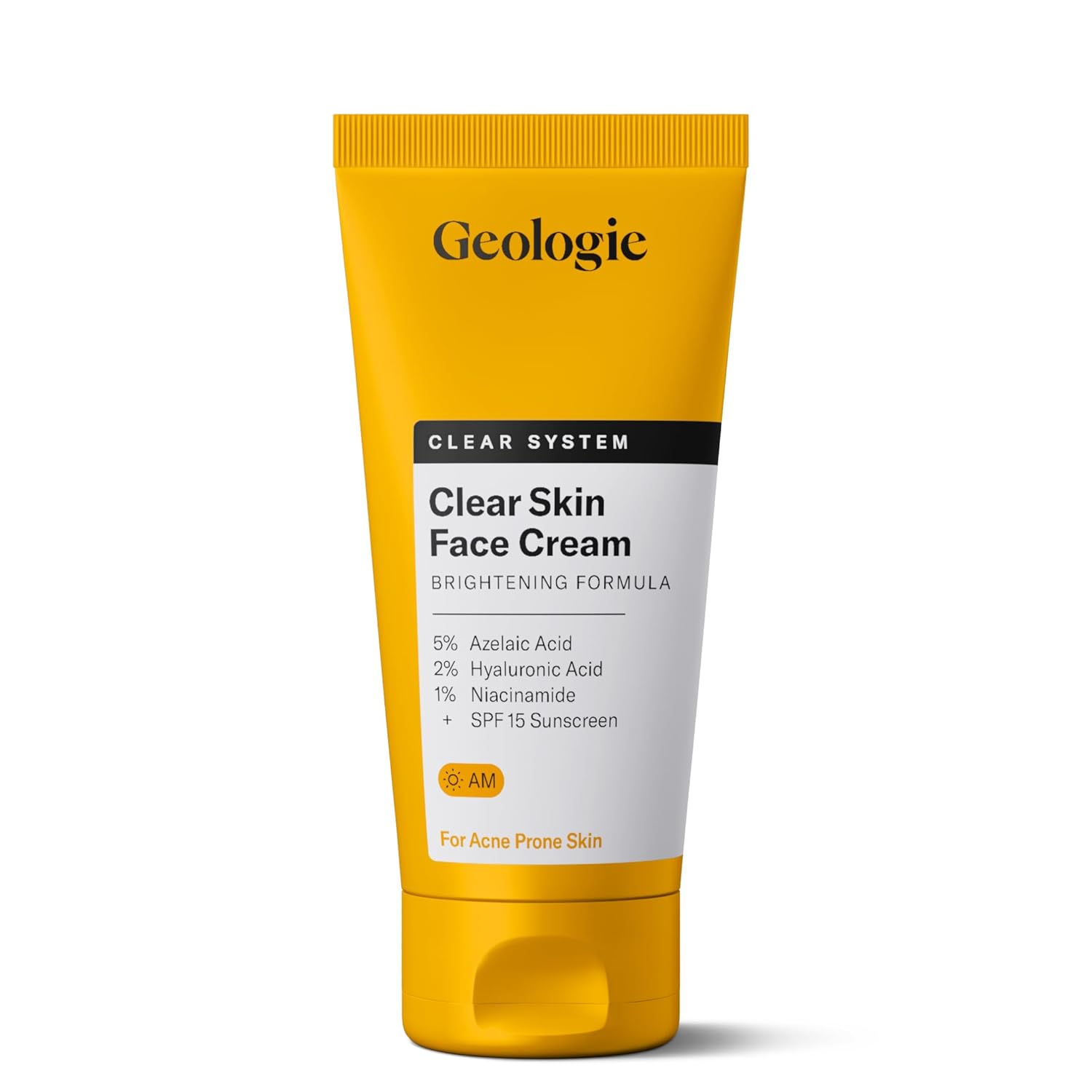 Geologie Clear Skin Face Cream | Clear System Daily Moisturizer with SPF15 for Acne-Prone Skin | Azelaic Acid, Niacinamide & Hyaluronic Acid | Lightweight & Oil Free | 60 ML - Image 2