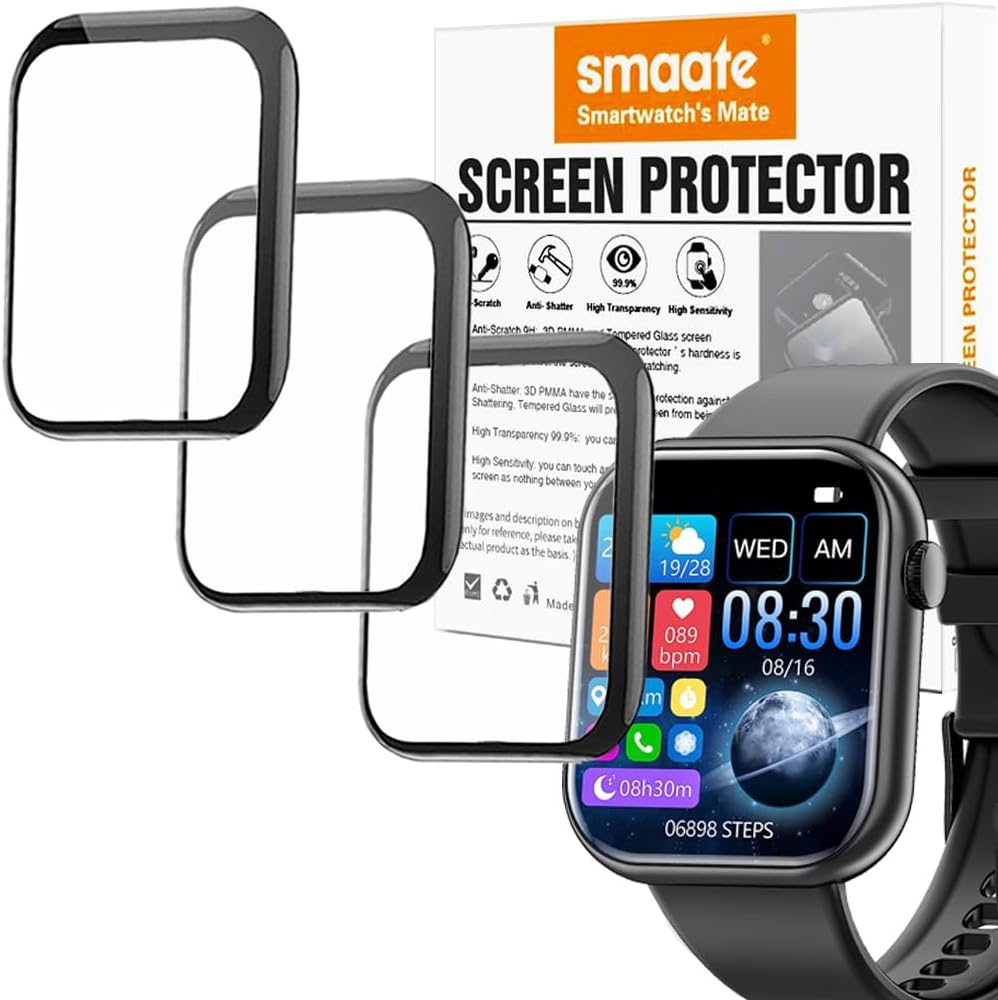 3D Screen Protector Compatible with Hwagol G20 Jyoupro 1.85” Smart Watch (Answer/Make Calls) - Image 2