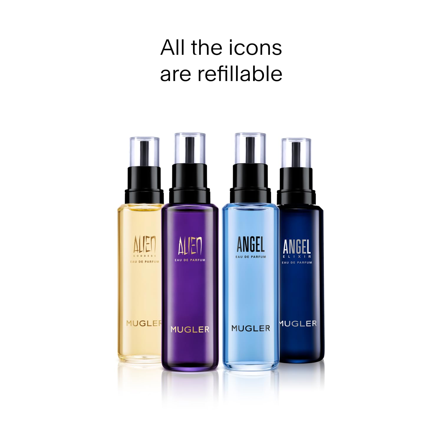 Mugler - Alien Goddess - Eau de Parfum - Womens Perfume Refill Bundle- Floral & Woody - With Bergamot, Jasmine, and Vanilla - 1.0 Fl Oz Refillable Perfume & 3.3 Fl Oz Refill - Image 5