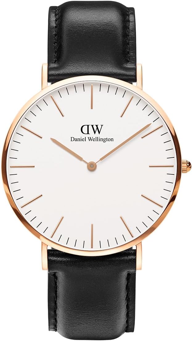 Daniel Wellington Classic Sheffield Watch, Italian Black Leather Band - Image 2