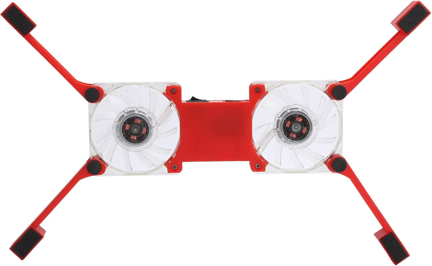 Laptop Cooling Pad,DR-S02 Folding Laptop Cooler with Dual Fans,Portable USB Powered Notebook Radiator Cooler Stand Cooling Base with Anti‑Skid Mount(red) - Image 7