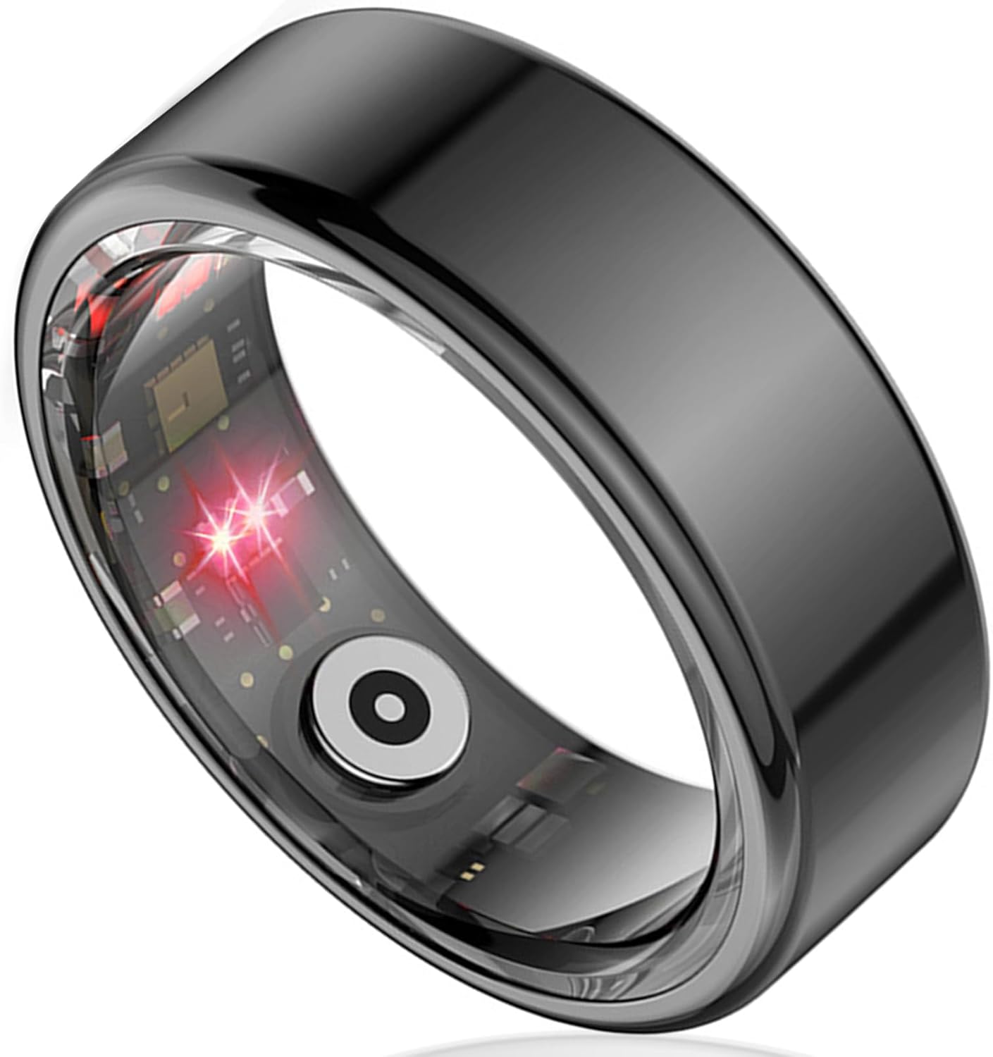 Smart Ring Health Tracker for Women Men, Sleep Tracker with Heart Rate and Blood Oxygen, Fitness Ring for Activity Monitoring, 15 Days Battery, No Subscription, Titanium Alloy (Black, #11) - Image 2