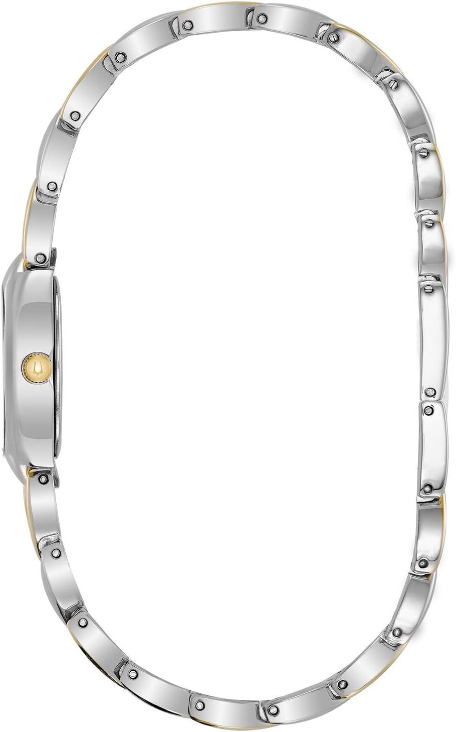 Bulova Ladies' Classic Two-Tone Stainless Steel 3-Hand Quartz, White Patterned Dial Style: 98V02 - Image 3