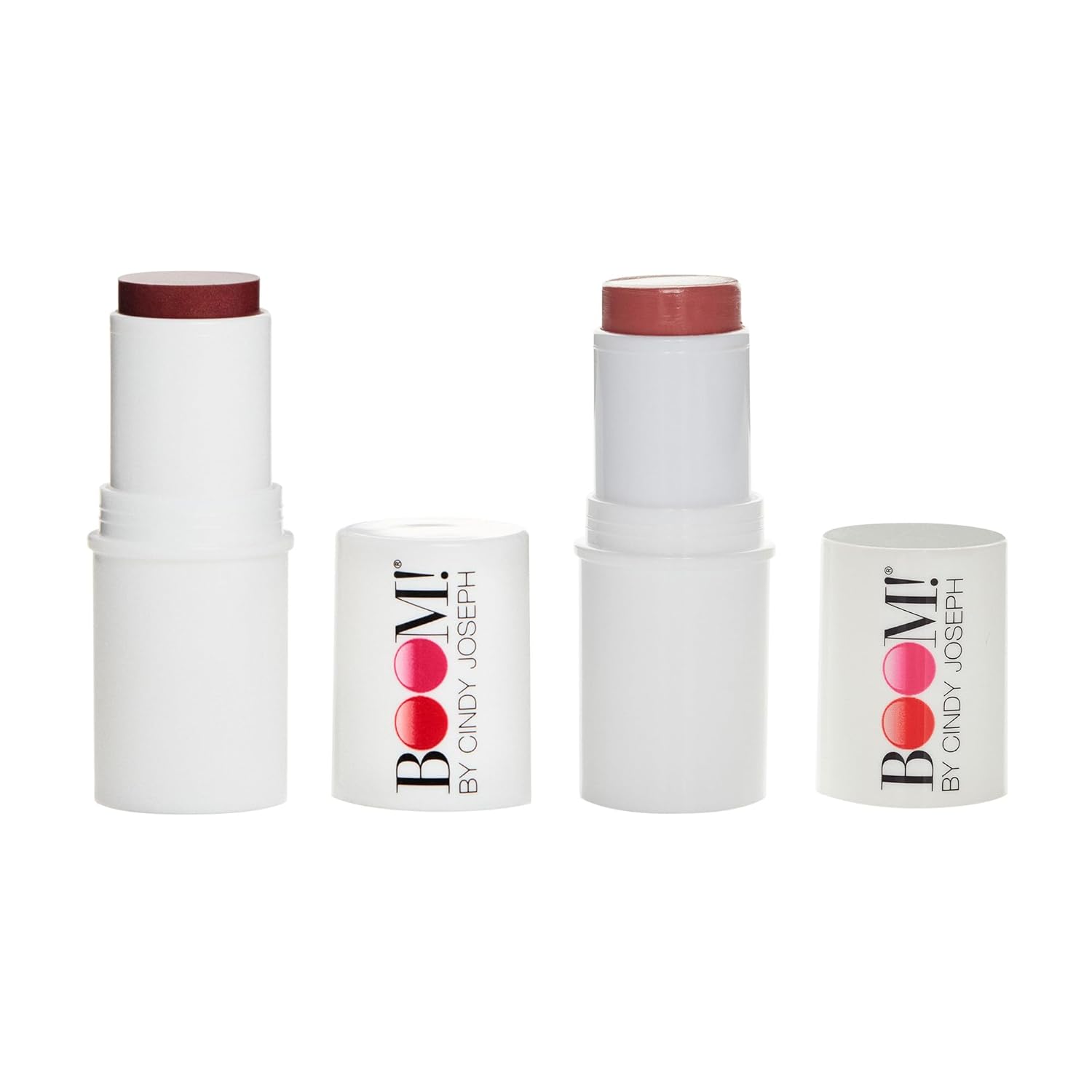 BOOM! by Cindy Joseph Cosmetics Boomstick Rose Nude & Boomstick Color - Buildable Lip & Cheek Tint Makeup Sticks - Cream Blush Stick & Clean-Beauty Formula - Image 2