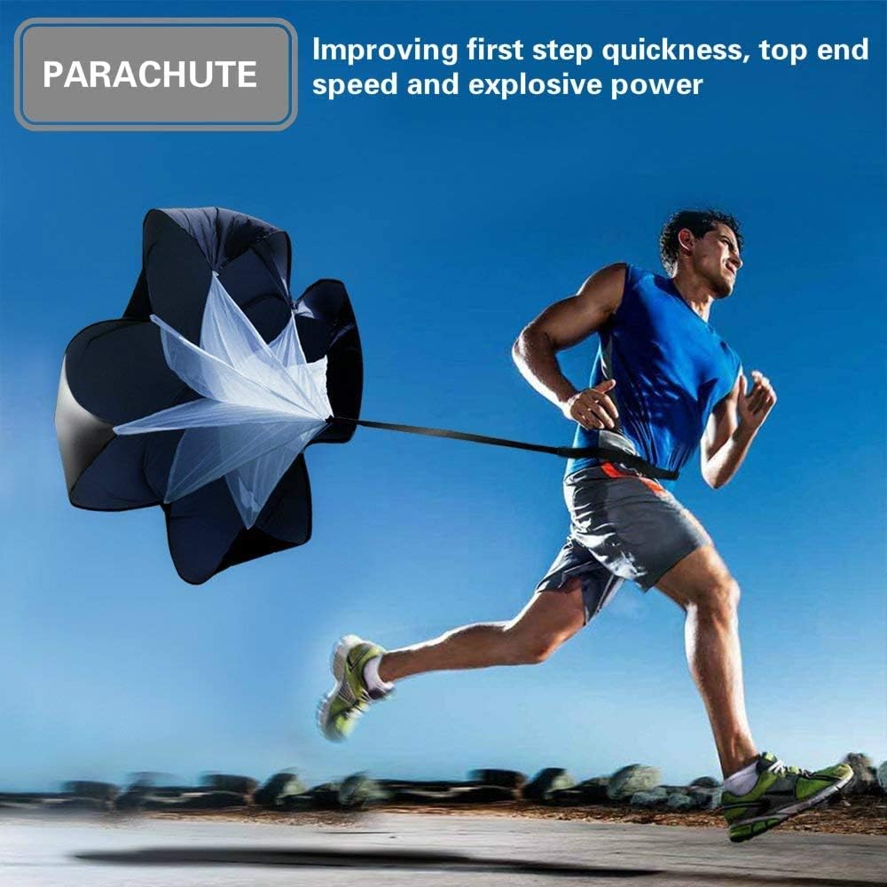 Speed Agility Training Kit-12 Rung 20Ft Agility Ladder, 5 Round Training Cones,Resistance Parachute, 4 metal Stakes & Carrying bag, football ladders for Faster Footwork and Better Movement Skills - Image 7