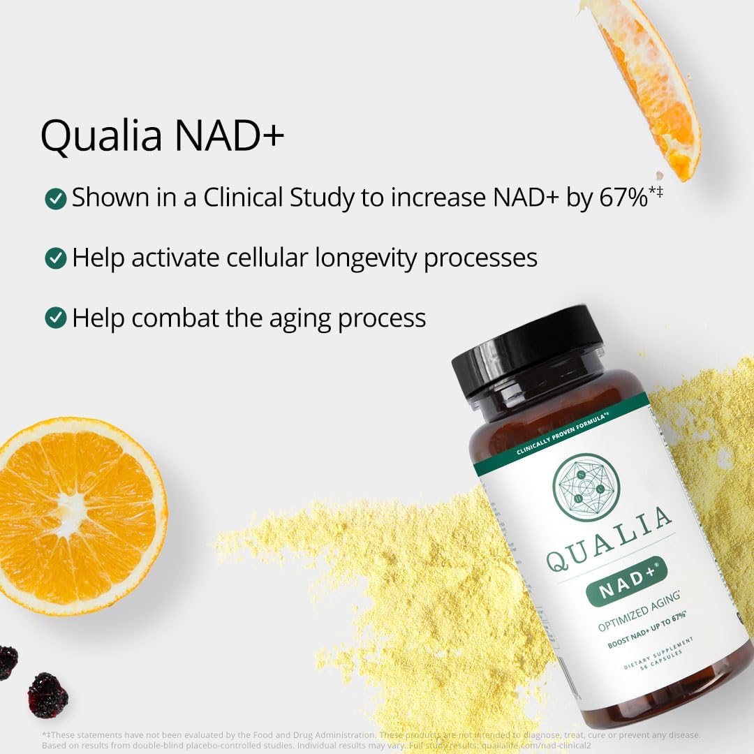Qualia NAD Supplement — Clinically Proven to Boost NAD+ up to 67%. Optimized Aging, Energy, Focus. Elite NAD+ Booster Ingredients: Nicotinamide Riboside (NIAGEN,) Niacin, Niacinamide (1 Month Supply) - Image 5