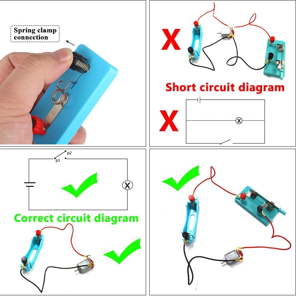 Circuit Electric DC Motor Kit, Educational Montessori Learning Science Kits for Kids DIY STEM Project Set - Image 3