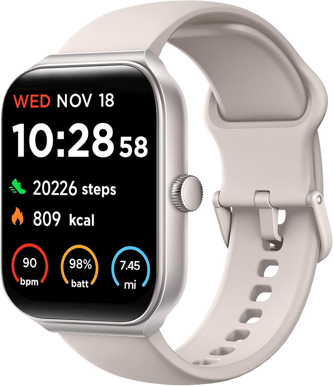 Smart Watch for Men Women Alexa Built-in, 1.95" Fitness Tracker with Answer/Make Calls, IP68 Waterproof/Sleep Tracker/Heart Rate/100 Sports, Fitness Watch Compatible iOS Android - Image 2
