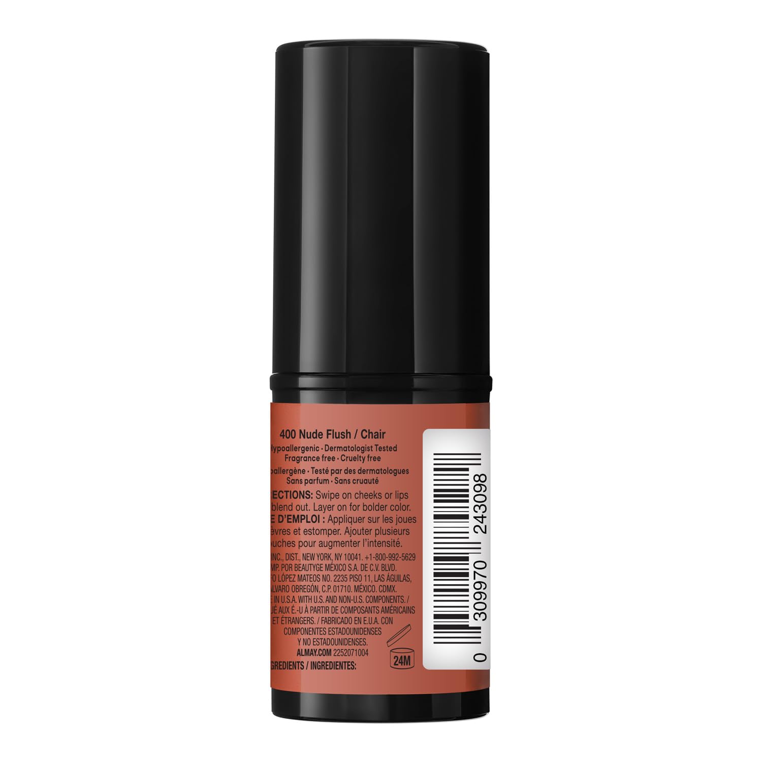 Almay Lip and Cheek Tint, Color & Care Tint Stick, Multi-Use Moisturizing Blush and Lip Color, Dewy Finish, 400 Nude Flush, 0.25 oz - Image 3