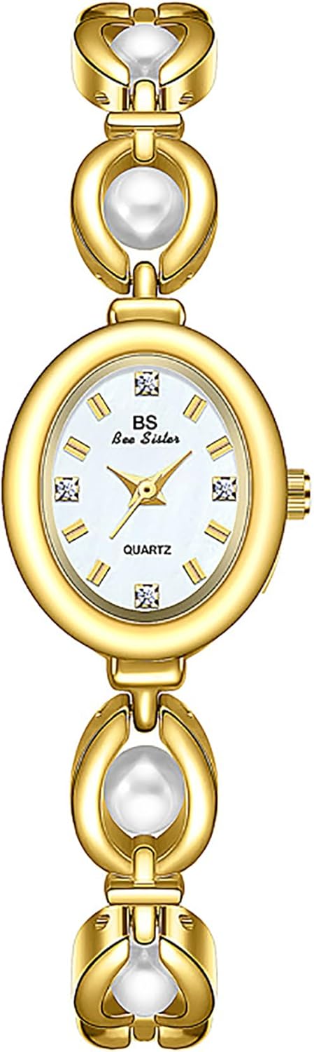 Gosasa Fashion Women's Dress Watch Elegant Pearl Oval dial Ladies Bracelet Waterproof Analog Casual Watch - Image 2