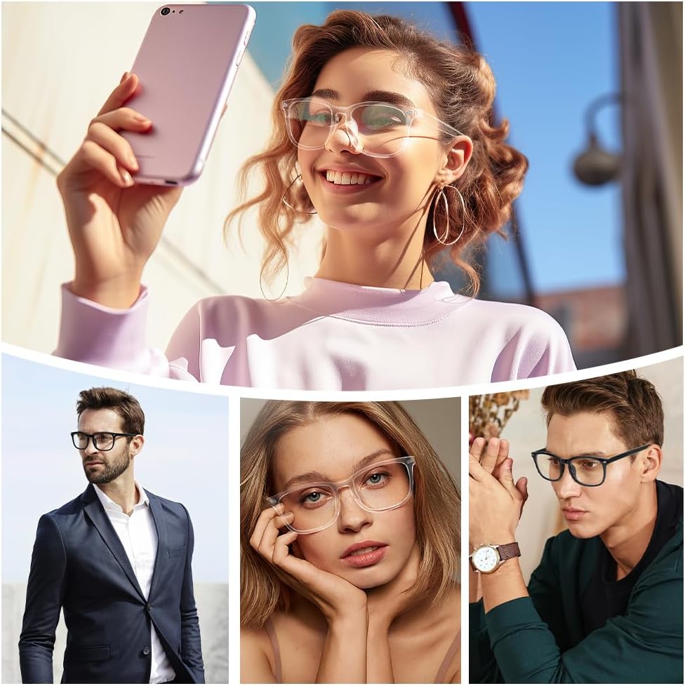 NZKNP Blue Light Glasses for Woman,Blue Light Glasses,Blue Light Glasses Men,Bluelight Glasses Womens,Fake Glasses - Image 8