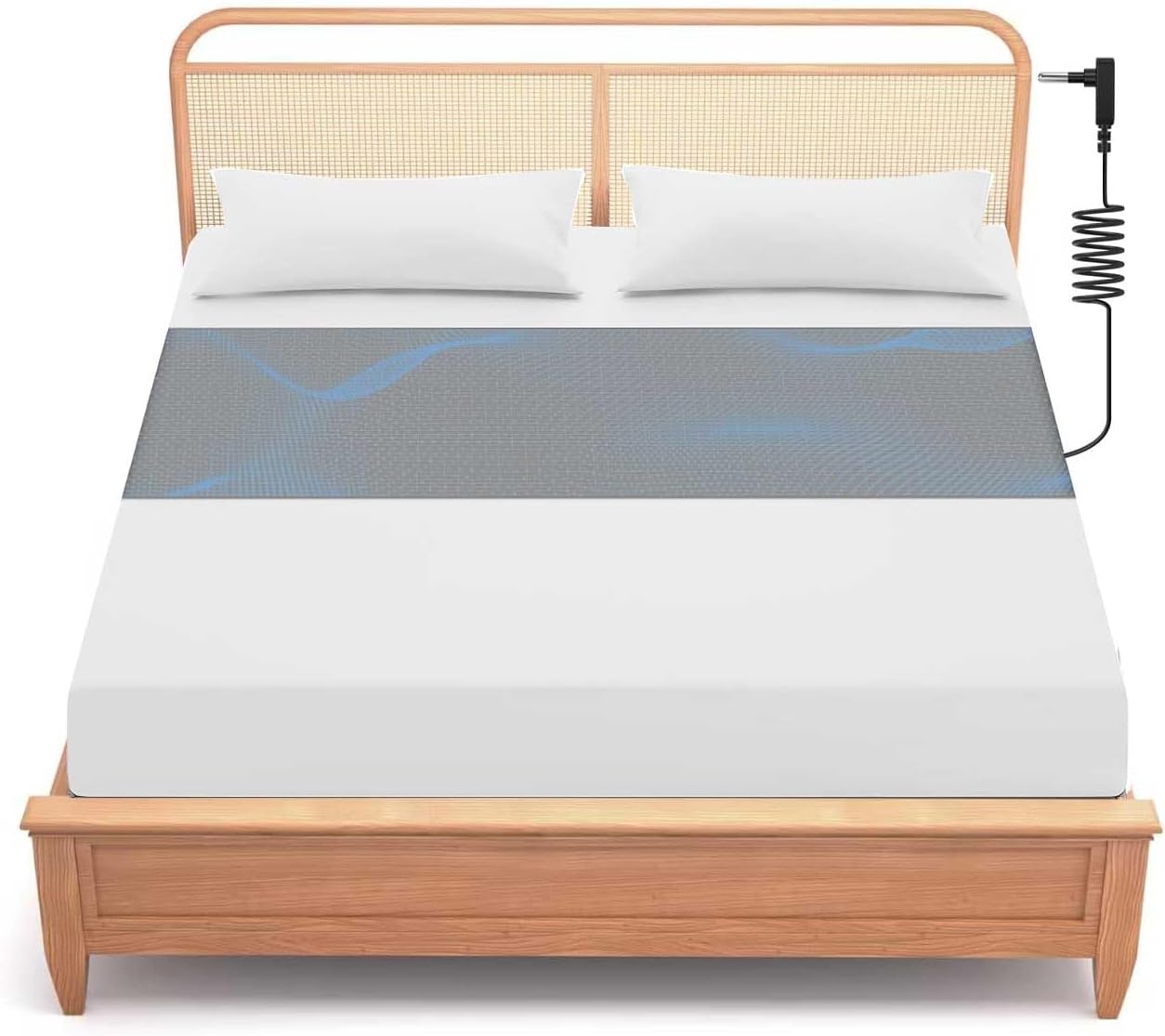 24''x110''Organic Grounding Sheet 10% Silver for Bed Sleeping Therapy with 15ft Grounding Cord for Better Health (Gray) - Image 2