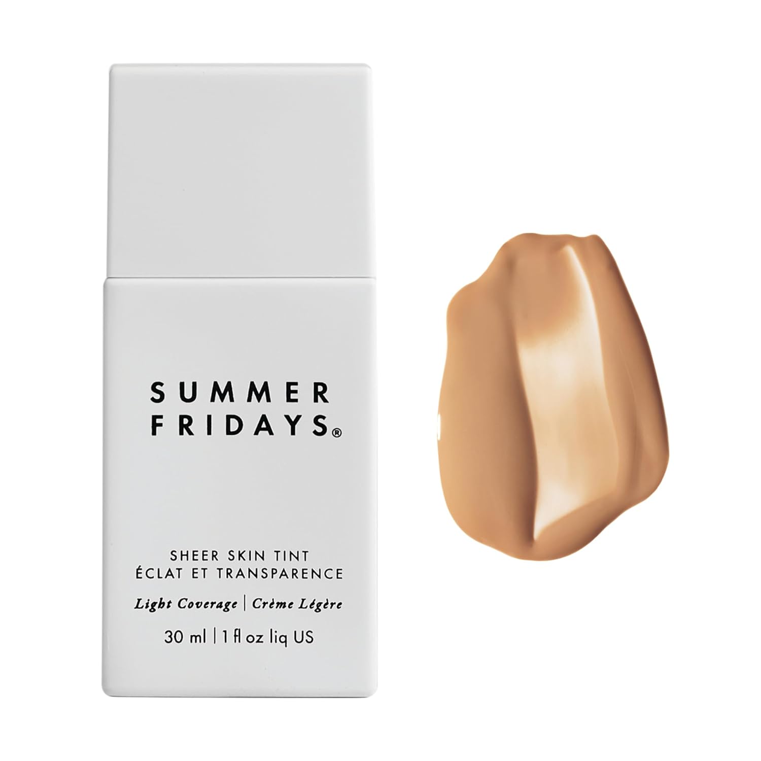 Summer Fridays Sheer Skin Tint - Tinted Moisturizer with Hyaluronic Acid - Helps Diminish Uneven Skin Tone - Sheer to Light Coverage - Shade 4.5 - Medium with Cool Peach Undertones (1 Fl Oz) - Image 2
