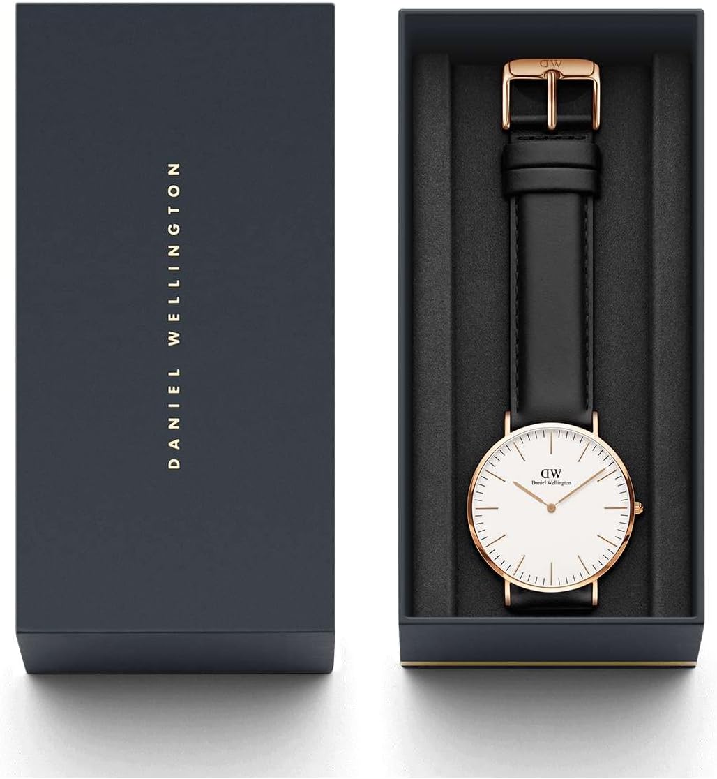 Daniel Wellington Classic Sheffield Watch, Italian Black Leather Band - Image 8