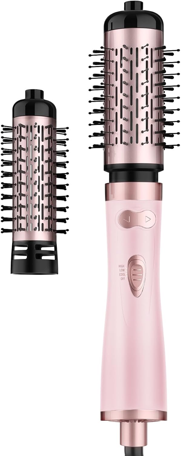 Rotating Hair Dryer Brush Ceramic, Blow Dryer Brush 2 Spin Brushes Set 1.5 Inch &2 Inch, One-Step Hot Air Brush for Hair Dryer, Volumizer, Smooth, C-Curls - Image 2