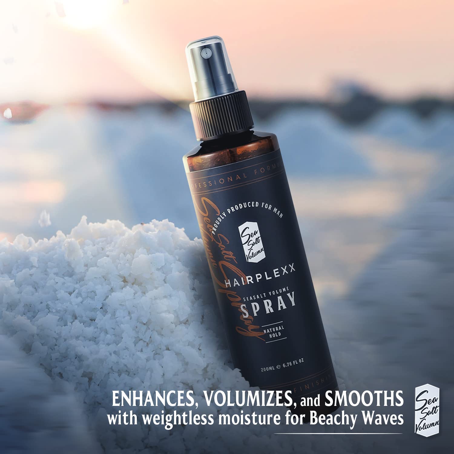 Sea Salt Volume Hair Spray for both Men and Women, Natural Thick and Volumizing Hair Look with Matte Finish and Natural Hold, Paraben Free - 6.76 Fl Oz (Pack of 1) - Image 4