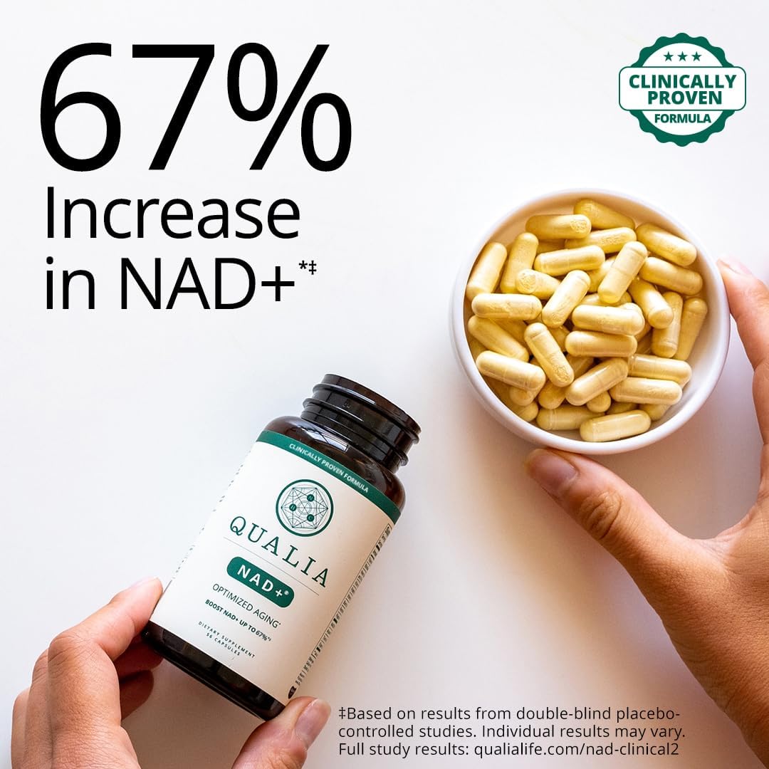 Qualia NAD Supplement — Clinically Proven to Boost NAD+ up to 67%. Optimized Aging, Energy, Focus. Elite NAD+ Booster Ingredients: Nicotinamide Riboside (NIAGEN,) Niacin, Niacinamide (1 Month Supply) - Image 10