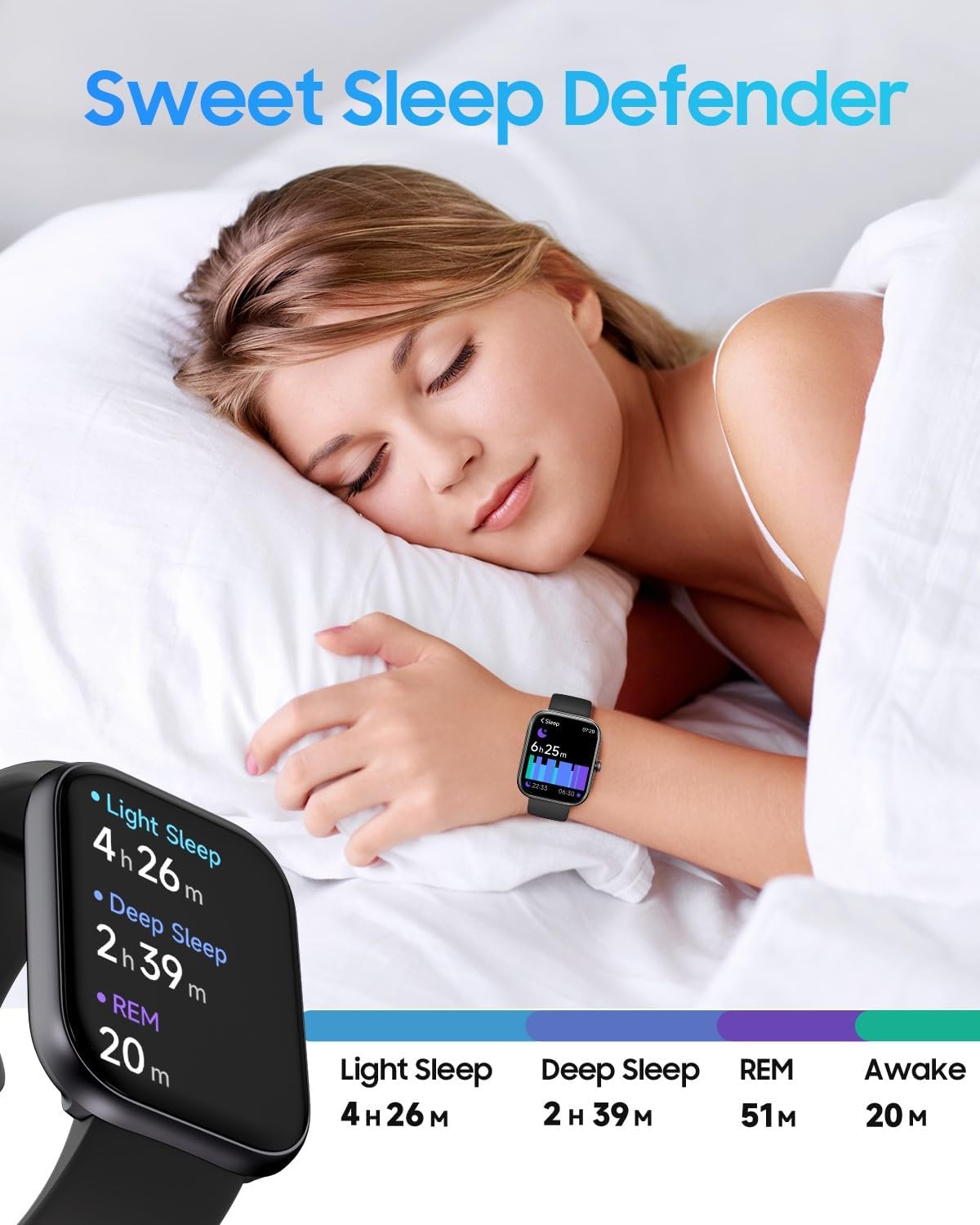 Smart Watch for Men Women, Alexa Built-in, Answer/Make Calls, 1.91" HD Screen Fitness Watch, IP68 Waterproof, 100 Sports, Heart Rate Monitor, Sleep Tracker, Smartwatch Compatible Android iOS - Image 7