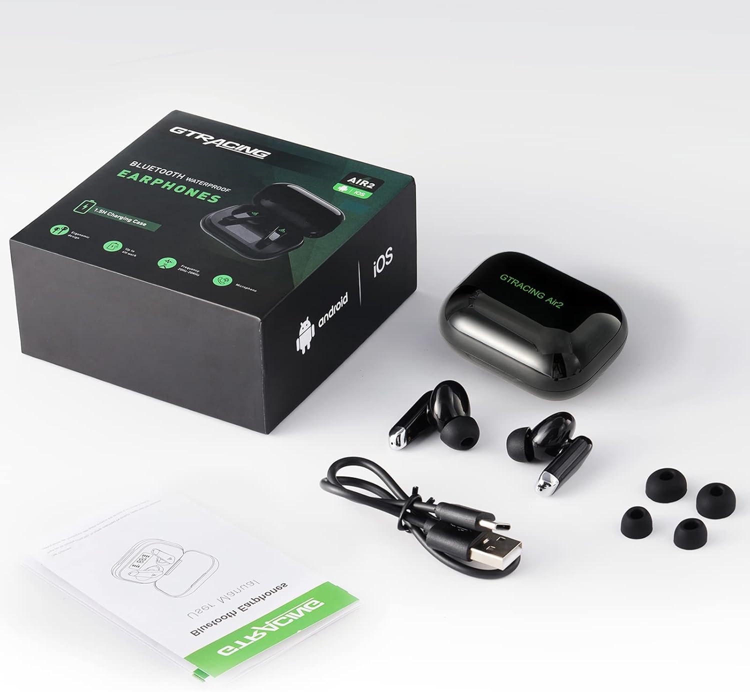 GTRACING True Wireless Earbuds Bluetooth Headphones,HiFi Stereo with Noise Cancelling Microphone, SweatProof Dual Bluetooth 5.3 Headset for Gaming Sports and Working - Image 8