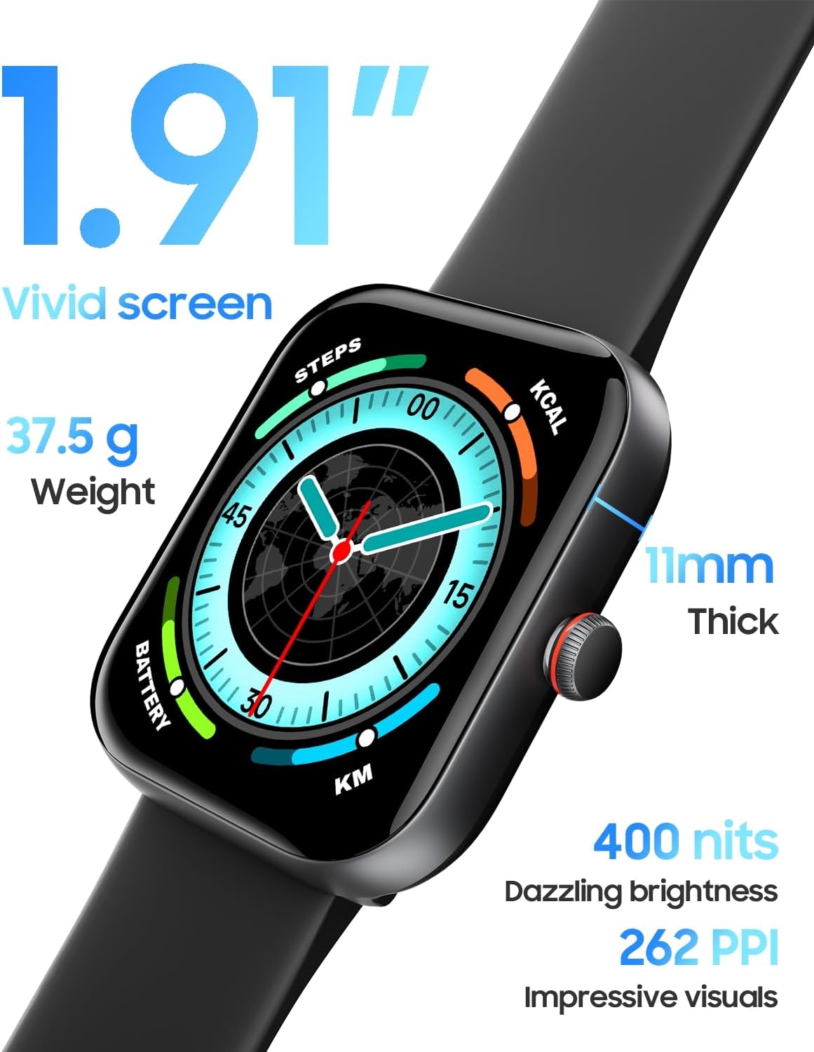 Smart Watch for Men Women, Alexa Built-in, Answer/Make Calls, 1.91" HD Screen Fitness Watch, IP68 Waterproof, 100 Sports, Heart Rate Monitor, Sleep Tracker, Smartwatch Compatible Android iOS - Image 6