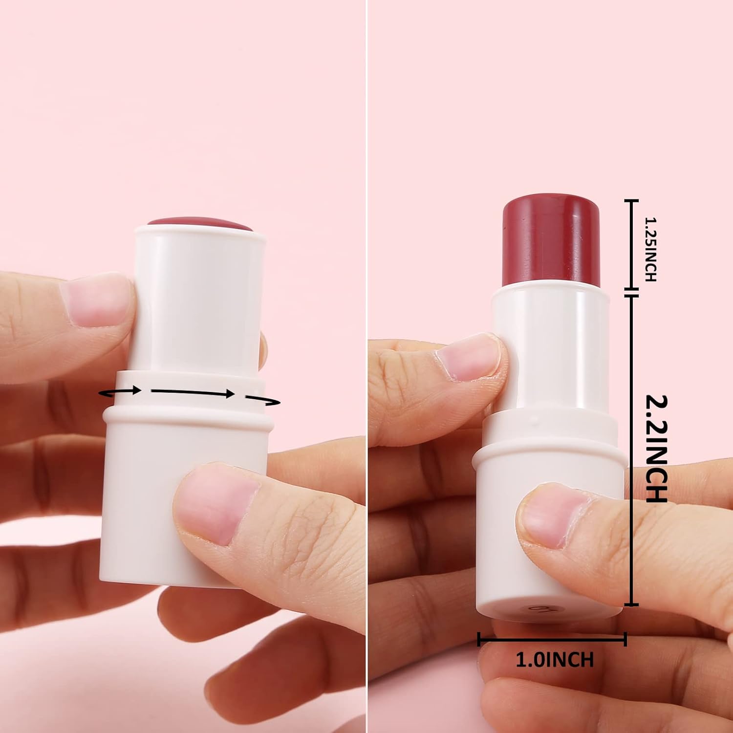Boobeen Cream Blush stick, Multi Face Blush for Cheek, Lip and Eye, Pigmented Matte Finish for Natural Flush Color, Buildable and Lightweight - Image 7