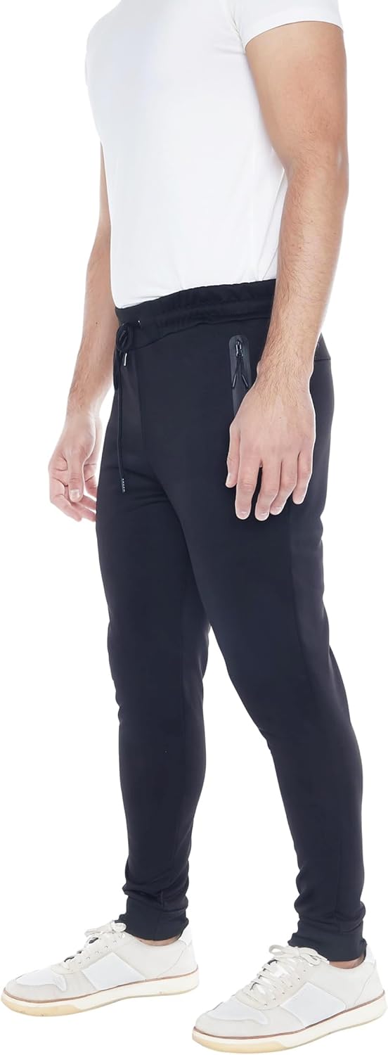 Mens Sweatpants 3- Pack Active Athletic Joggers with Zipper Pocket and Drawstring - Image 3