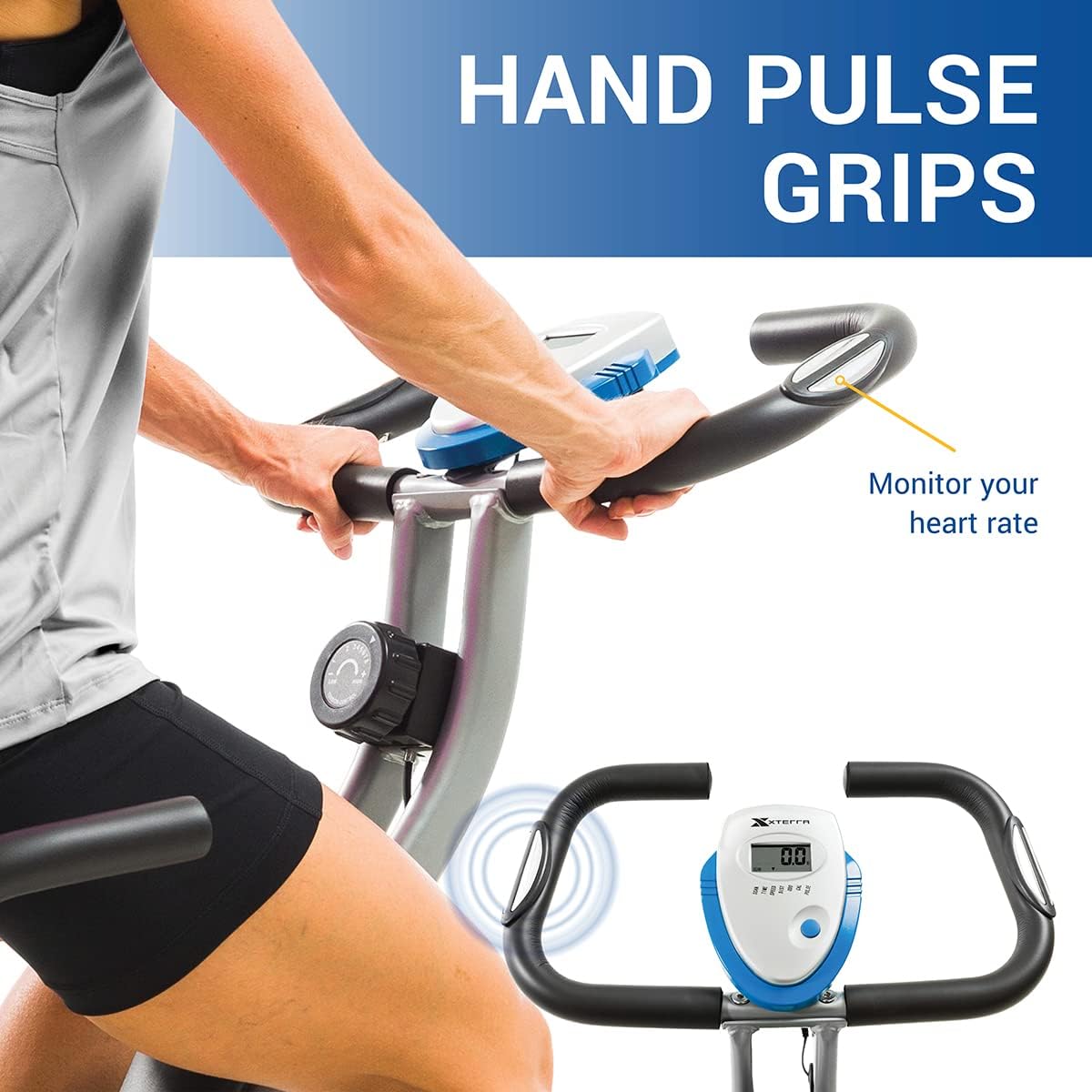 XTERRA Fitness Folding Exercise Bike, 225 LB Weight Capacity - Image 8