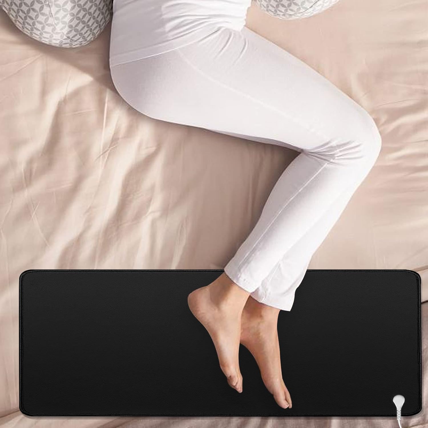 Universal Grounding Mat - Comfortable PU Pad for Anxiety Relief, Pain, Fatigue - Healthy Balance for Computer, Bedroom, Living Room, Office - 15FT Cord Included - Image 4