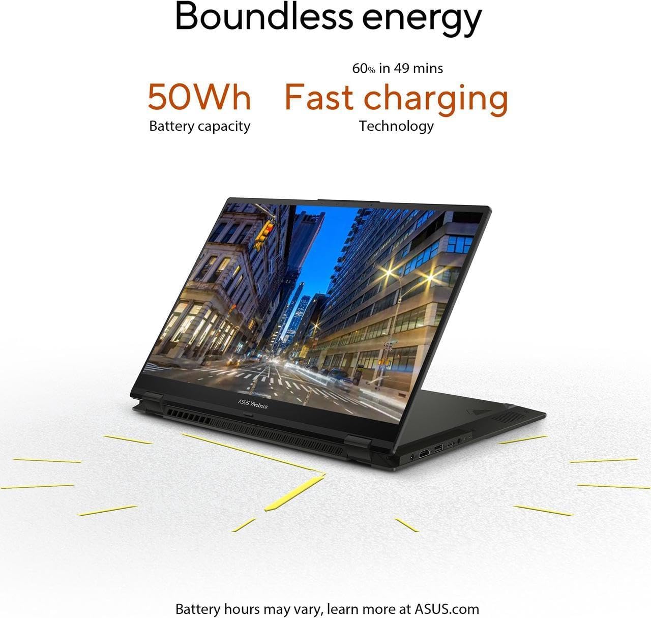 ASUS Vivobook S 16 Flip 2-in-1 Laptop (16" FHD+ Touchscreen, Intel 14-Core i9-13900H, 40GB RAM, 1TB SSD, IST Stylus) for Creator, Photographer, Designer, Backlit KB, Win 11 Pro w/AI Copilot, Black - Image 6