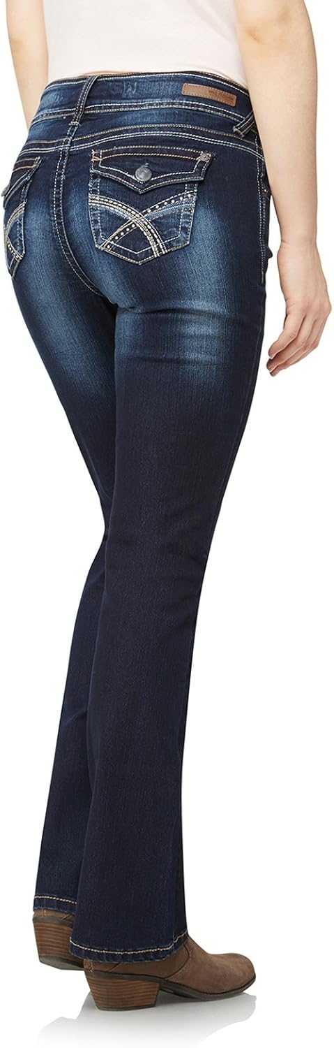 WallFlower Women's Luscious Curvy Bootcut Mid-Rise Insta Stretch Juniors Jeans (Standard and Plus), Betsy Legacy, 13 Short - Image 5