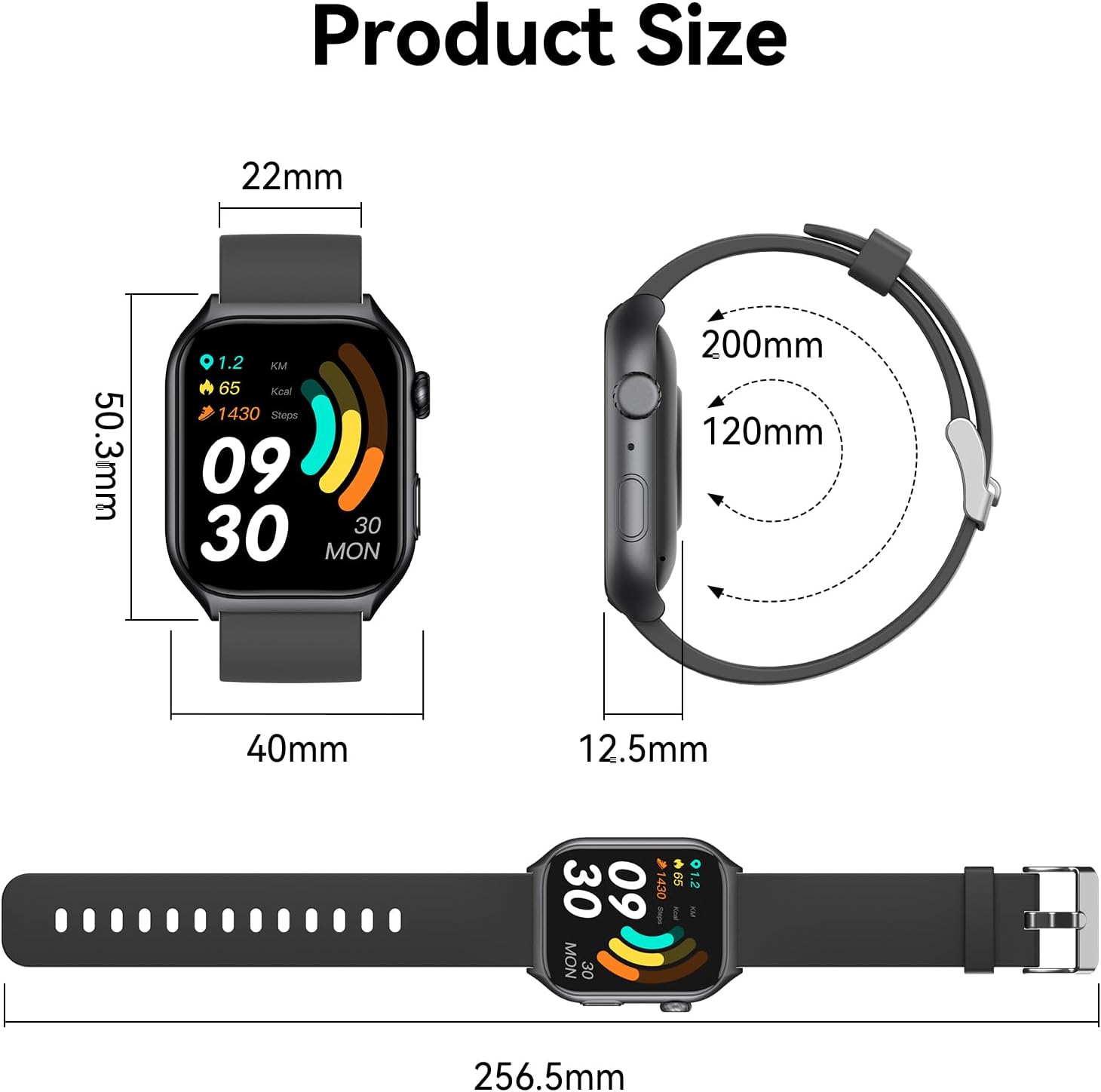 Fitness Tracker for Men Women (Make/Answer Call), 2.0" Smart Watch with 24/7 Heart Rate Blood Oxygen Sleep Monitor, Pedometer, 100+ Sport Modes IP68 Waterproof Activity Tracker for Android iOS - Image 8