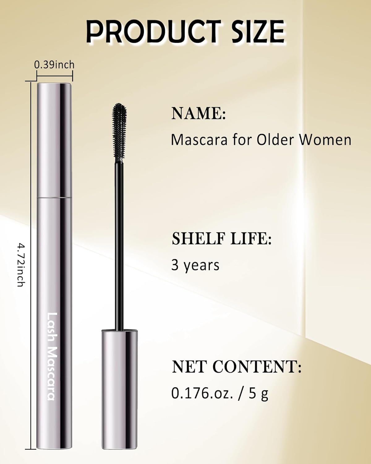 Brown Mascara for Older Women 60 Plus, Tube Máscara Volume and Length for Mature Women with Thinning Lashes, Hypoallergenic Prime Mascara for Sensitive Eyes, Non Clumping Waterproof Long Lasting-02 - Image 8