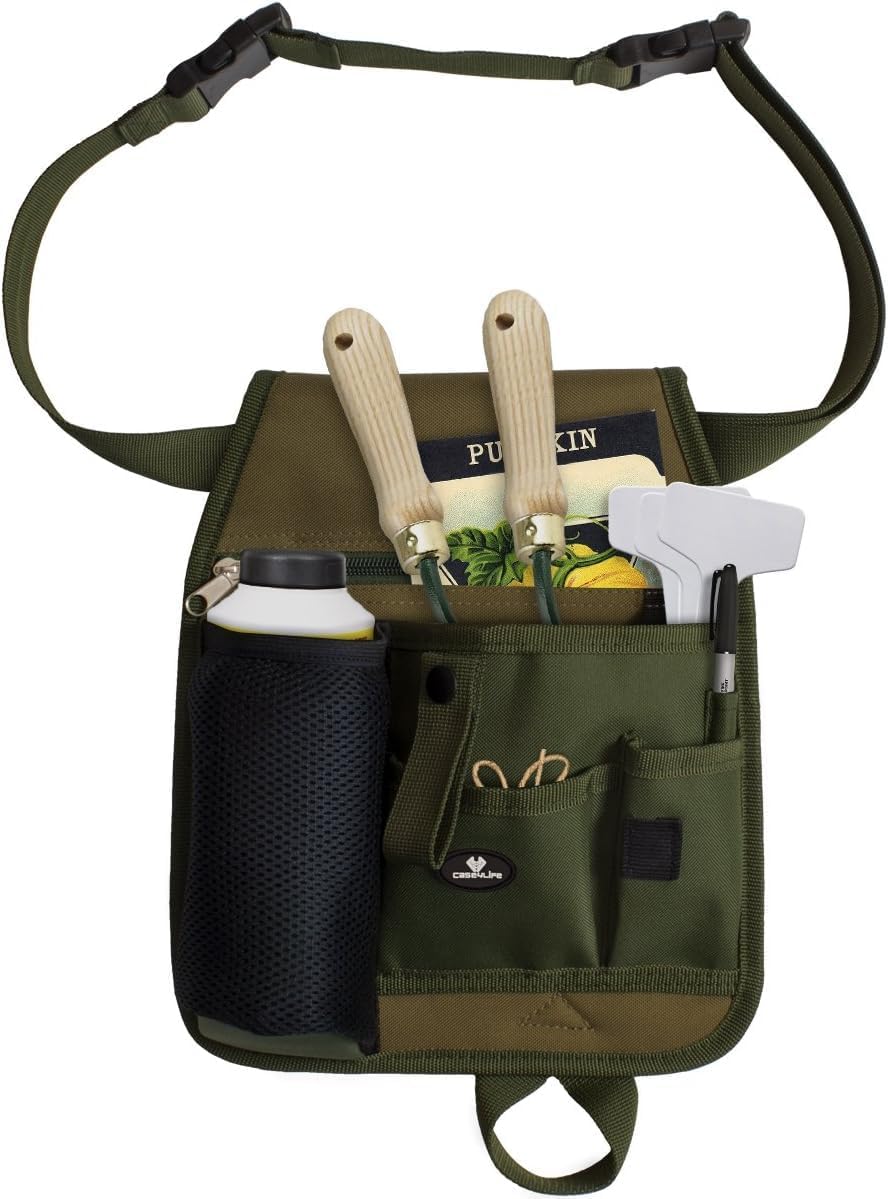 Handy Organizer Garden Tool Pouch - Unisex Utility Belt Apron for Gardening Gifts, Plumbing, Florists, Woodwork, DIY - with Multiple Pockets for Hand Tools & Adjustable Waist Belt Case4Life - Image 2