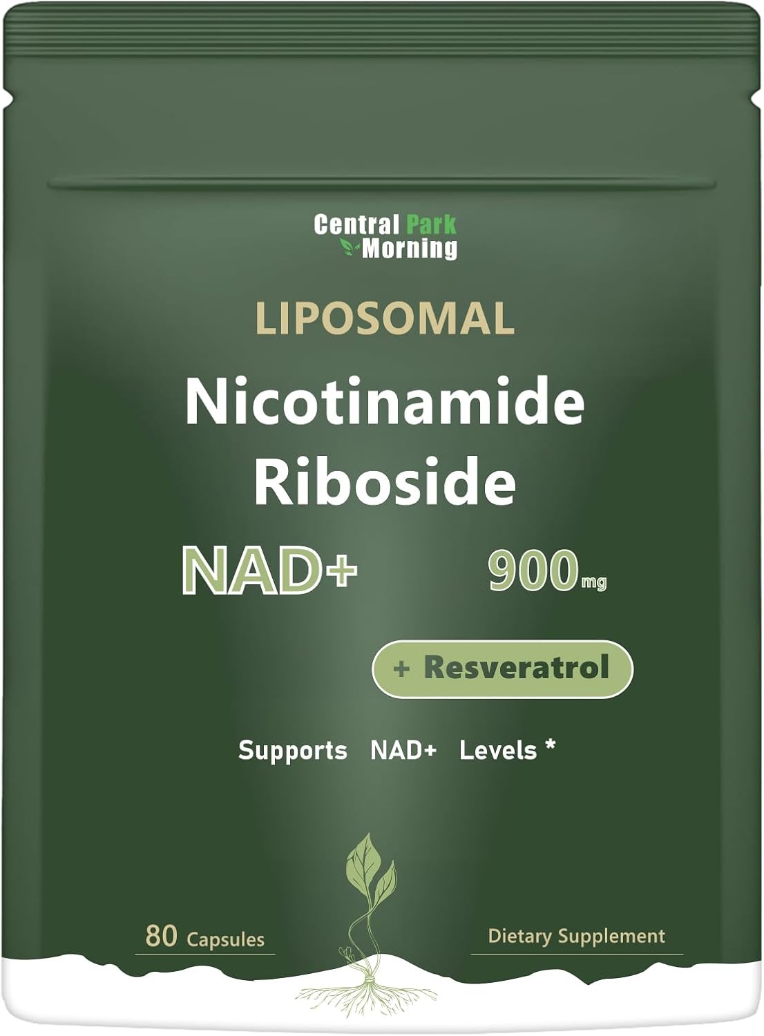 NAD+ Supplement - Liposomal Nicotinamide Riboside Supplement, NAD Nicotinamide Riboside Resveratrol 900mg for Anti-Aging, Energy, 80 Capsules, - Image 2