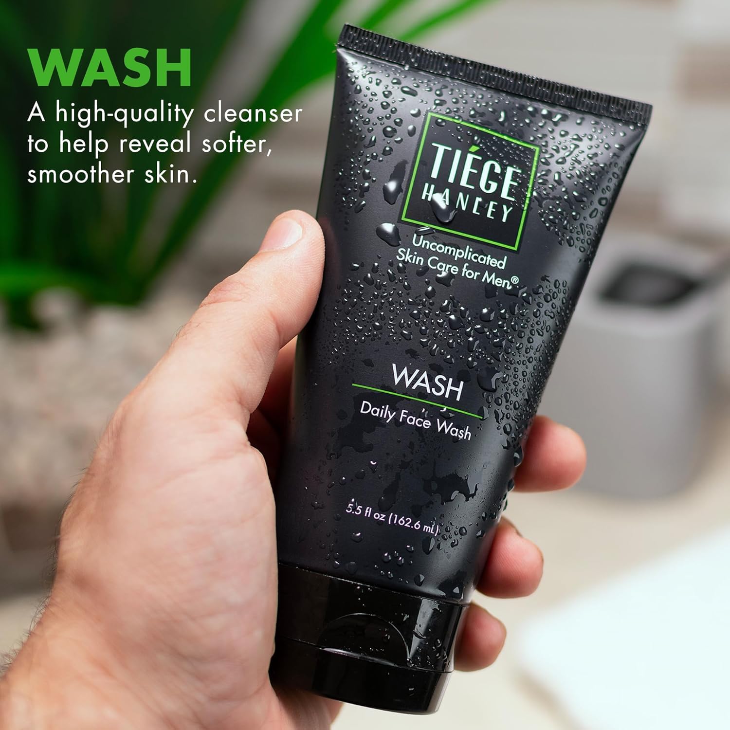 Tiege Hanley Daily Mens Face Wash, 5.5 Oz - Gentle Fragrance-Free Face Cleanser for Men Revitalizes, Hydrates & Softens Skin - Men's Face Wash & Facial Cleanser Skincare for Dry & Sensitive Skin - Image 4