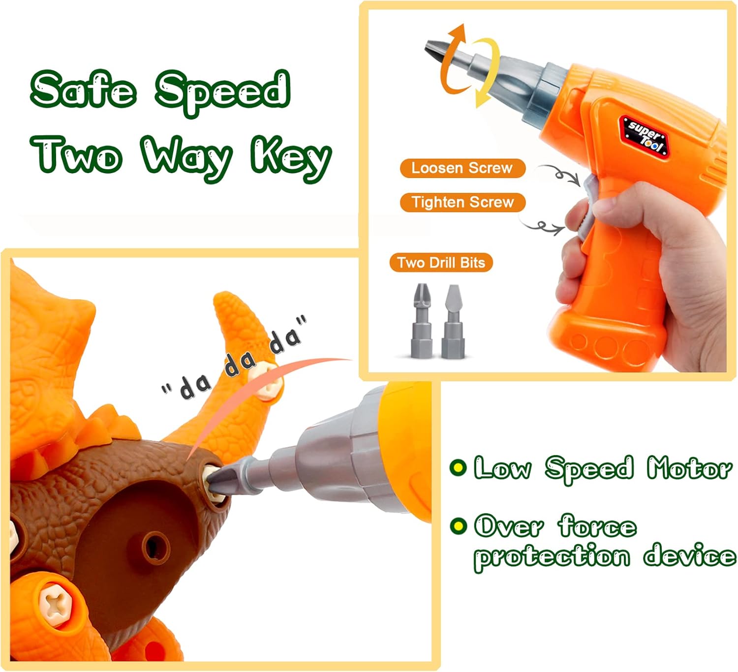 Dinosaur Toys for Kids, 4 Pack Take Apart Dinosaur Toys with Electric Drill for 3 4 5 6 7 8Year Old Boys and Girls, STEM Construction Building Play Toy for Christmas Birthday Gifts - Image 6