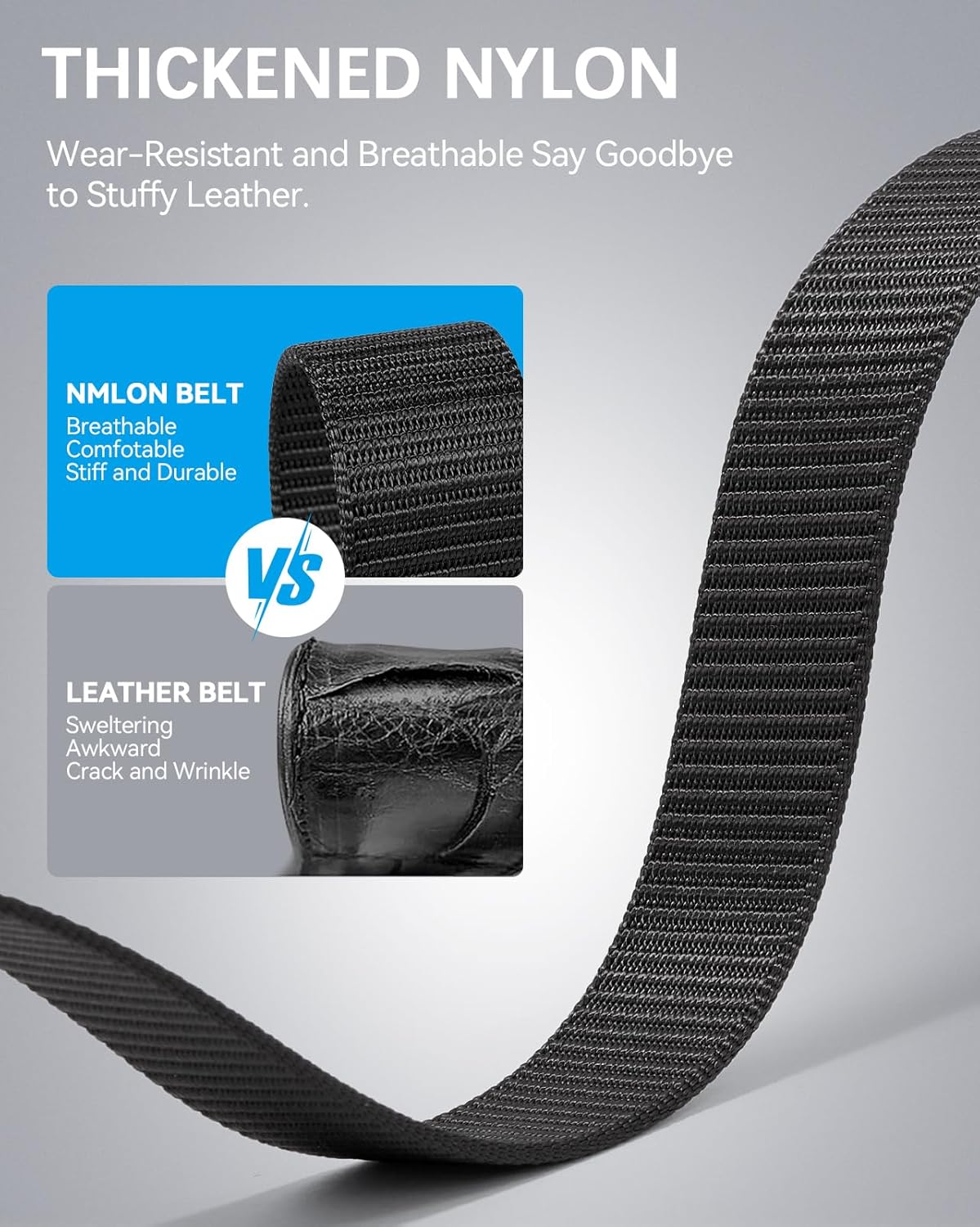 BOSTANTEN Ratchet Web Belt Men, Nylon Golf Adjustable Belt for Men Work Men's Belt with Casual Pants - Image 7