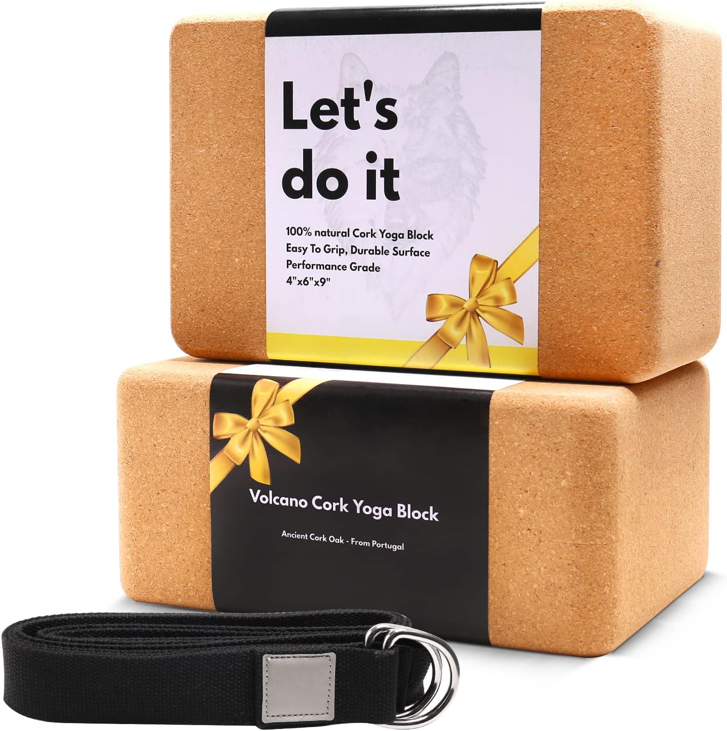 Cork Yoga Blocks 2 Pack Set -Natural Cork from Portugal, 9"x6"x4" Yoga Blocks Non-Slip&Anti-Tilt for Women| Men, Lightweight, Odor-Resistant| Moisture-Proof, Perfect Yoga Equipment - Image 2