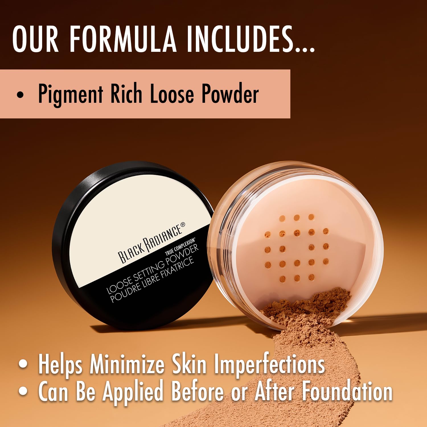 Black Radiance True Complexion Loose Setting Powder, Honeymoon, 0.64 Ounce - Image 6