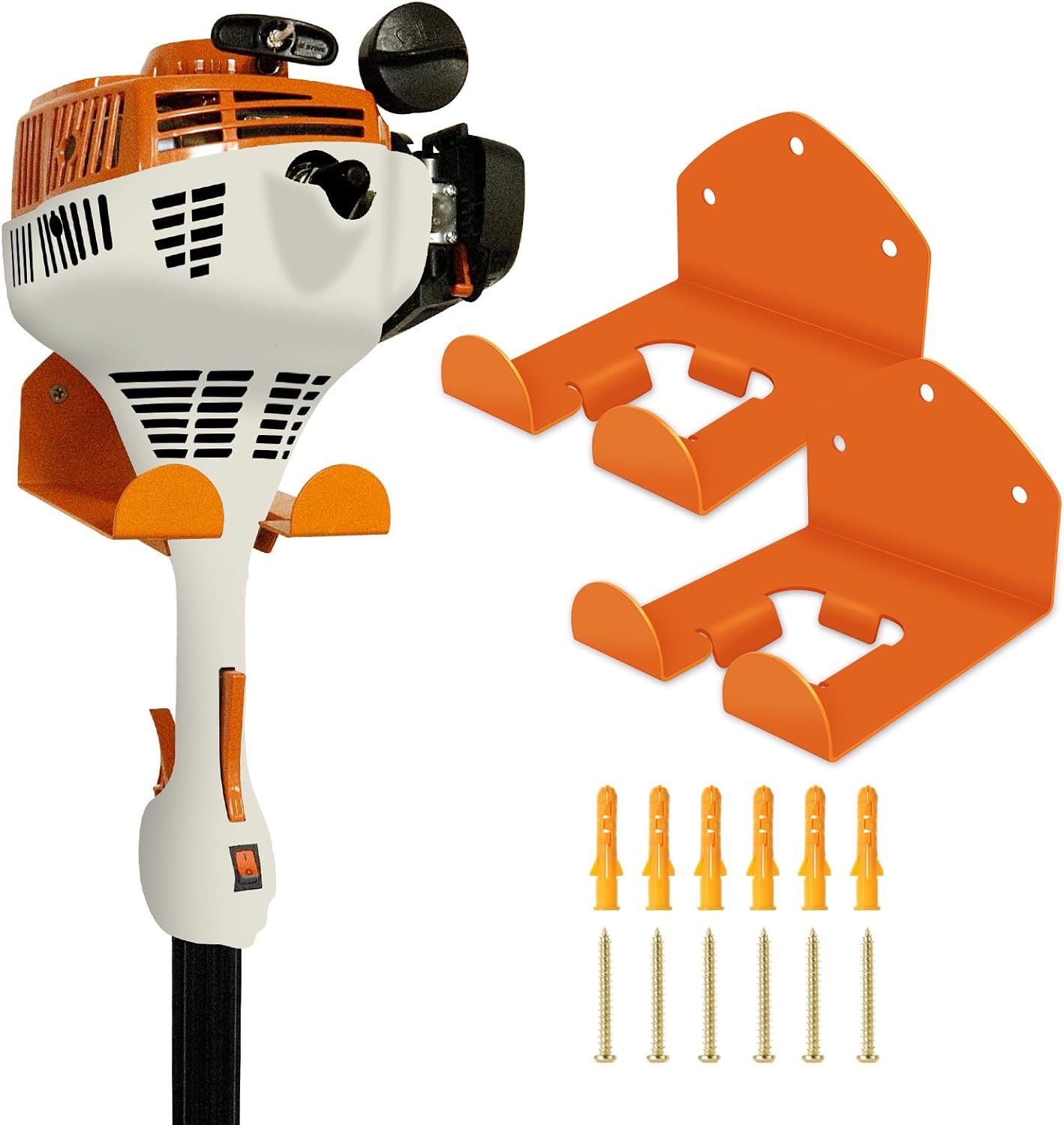 Garage Organizer - Power Tool Hanger for Grass Trimmer, Hedge Trimmer, Garden Tools, 2 Pack - Image 2